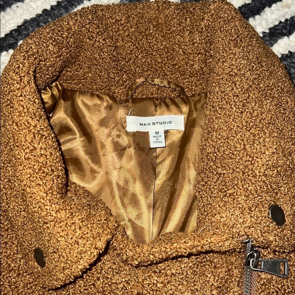 Max Studio Brown Teddy Jacket - Picture 4 of 4